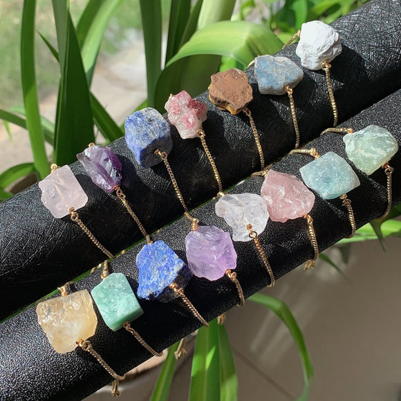 Natural Stone/Rock/Mineral/Quartz/Crystal Adjustable Bracelets